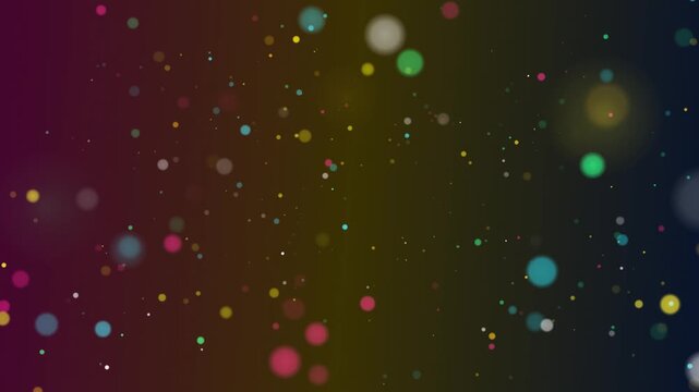 Colorful Bokeh Lights on Dark Background