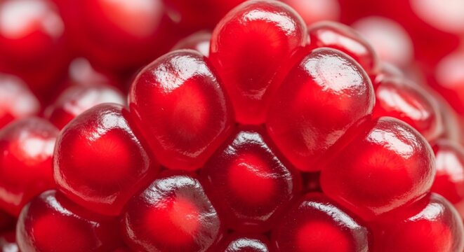 Close up fresh pomegranate seeds
