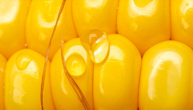 Close up golden corn