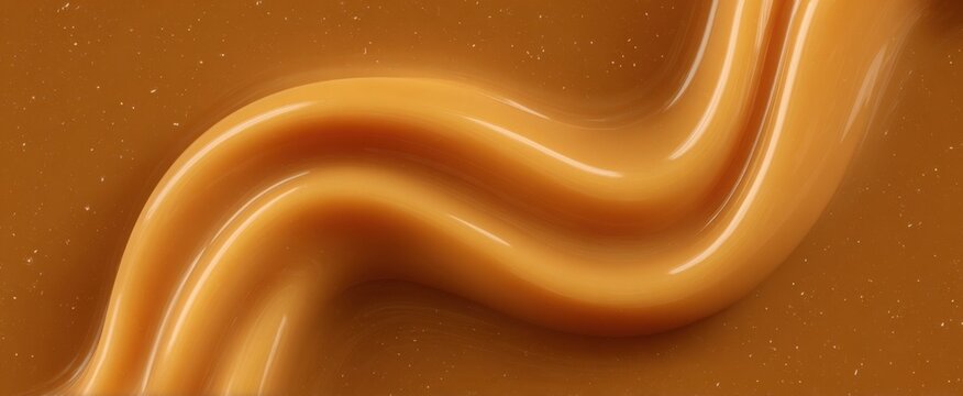 Molten caramel texture evokes a rich indulgent allure with its glossy smooth finish.