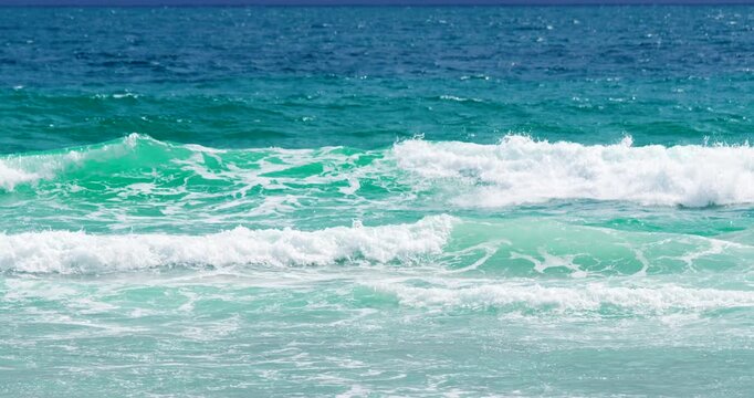 Scene of wave rolling beach