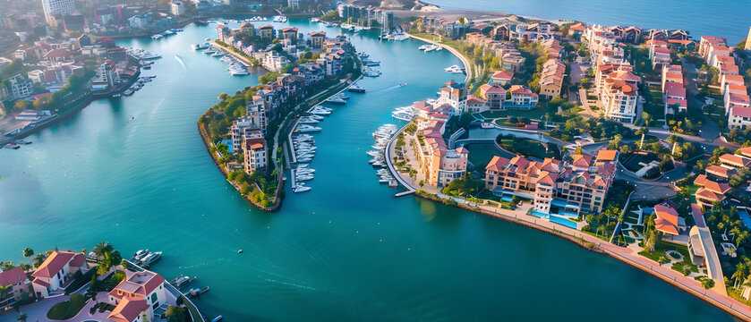 "Dynamic Coastal Cityscape: Irregular Shores and Unique Architecture Redefining Urban Living by the Sea"