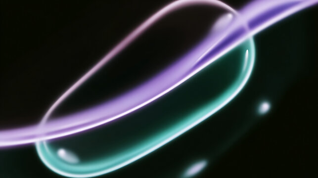 stract iridescent holographic floating shapes on a dark background, futuristic 3D composition with glowing gradients.