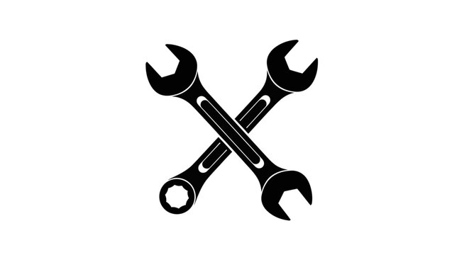 Crossed Wrenches Vector Illustration