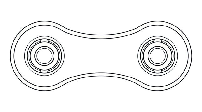 Fidget Spinner Outline Vector Illustration