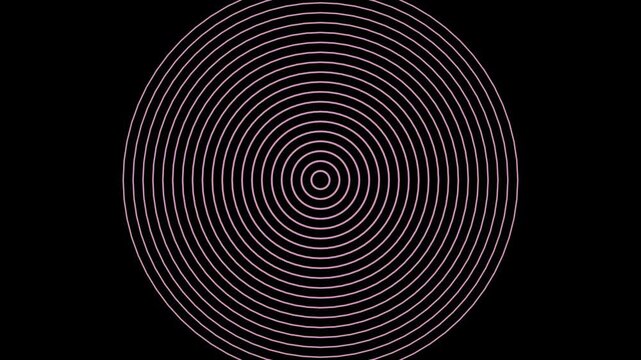 Abstract Concentric Circle Optical Illusion with Dynamic Spiral Geometry and High Contrast Monochrome Design, Hypnotic Moir&eacute; Pattern Background, Psychedelic Visual Effect for Modern Digital Art, Video