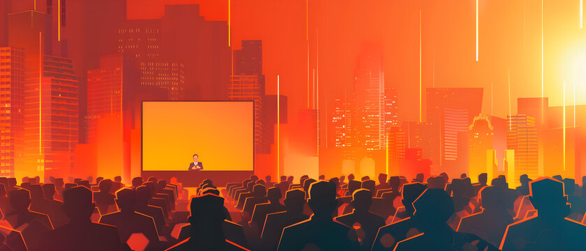 "Dynamic Conference Stage: Keynote Speaker Inspiring Audience with Powerful Insights at Event 00312 02"