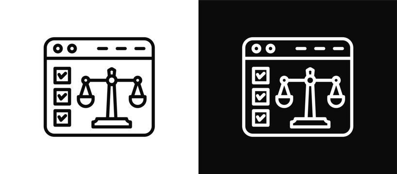 Requirements icon set black and white