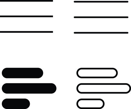 Text Alignment Icon Set Left Center Right Paragraph Formatting Vector Illustration