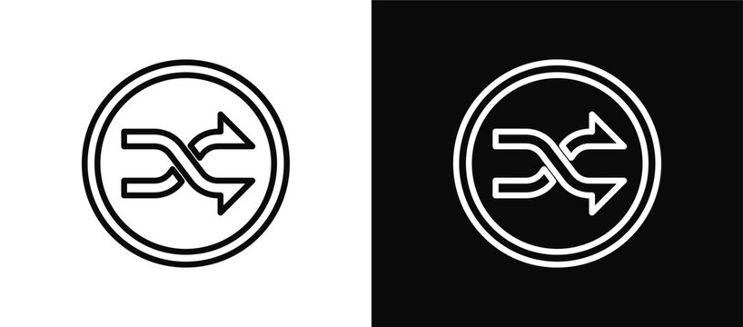 Redirect icon set black and white