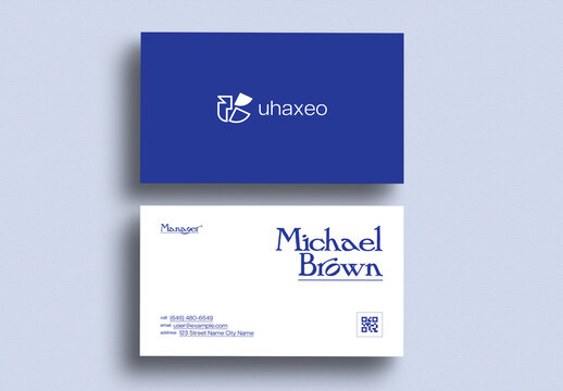 Blue Corporate Business Card Design Template