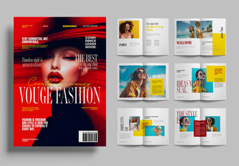 Luxury Fashion Magazine Template With Editorial Layout And Modern Lifestyle Design