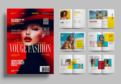 Luxury Fashion Magazine Template With Editorial Layout And Modern Lifestyle Design