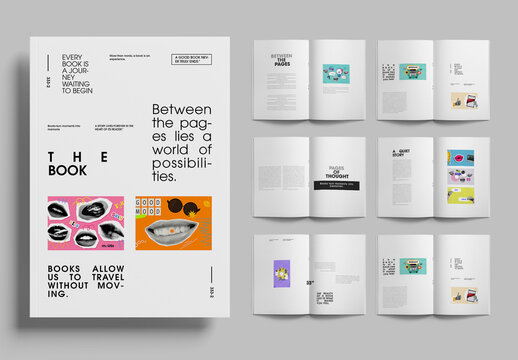 Modern Book Layout Template With Minimal Editorial Design And Creative Publication Pages