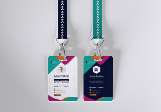 Office ID Card Template Design Layout