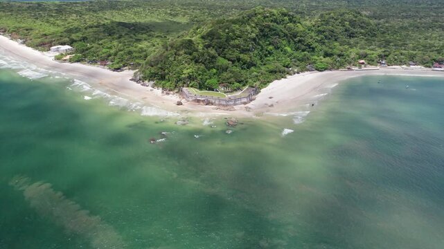 Aerial View of Fortaleza Nossa Senhora dos Prazeres, Ilha do Mel