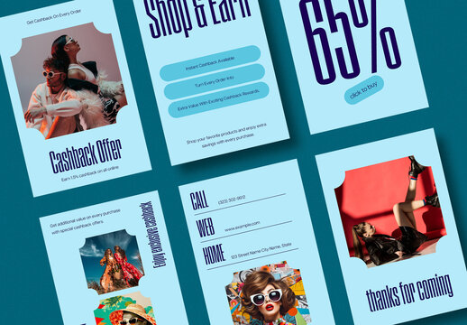 Shopping Rewards and Cashback Story Template Collection