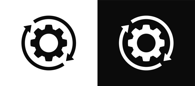 Process icon set multiple color collection