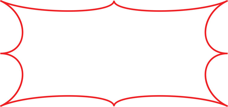 Red comic book speech bubble isolated on white background