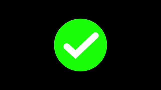 Check mark animation. check mark motion graphics. Animated tick mark icon 4k video animation.