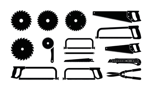 Collection of various cutting tools.