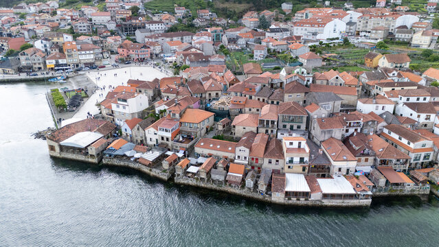 Combarro village ancient horreos by the atlantic coast