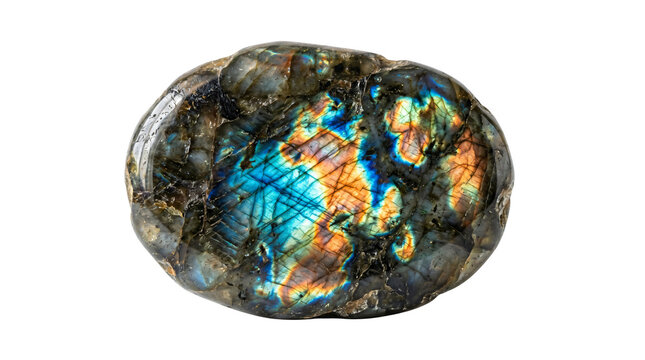 Polished labradorite gemstone