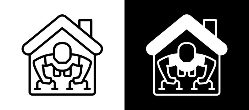 Training Home whiteblack icon