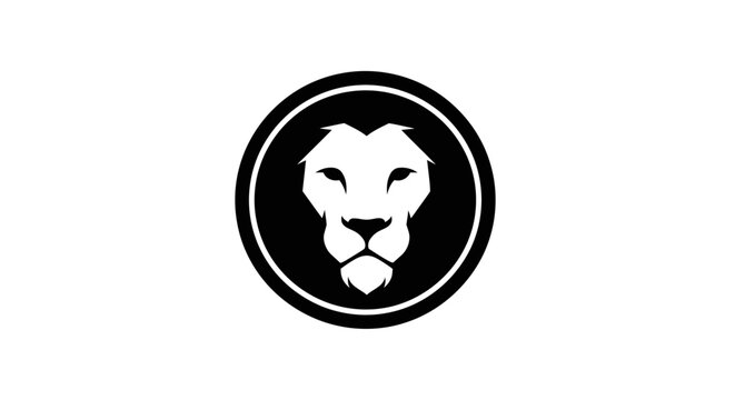 Lion Face Logo Icon Design.