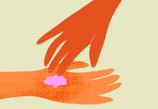 Illustration of medical skincare treatment