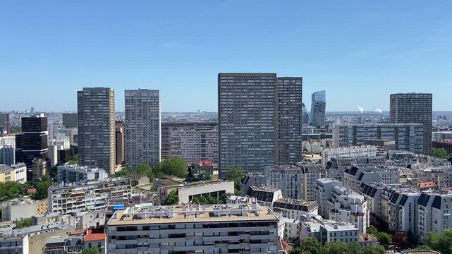 Cityscape in Paris 13 th arrondissement