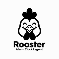 Fototapeta premium Rooster Alarm Clock Legend Icon.