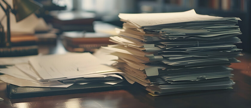 "Organized Legal Documents and Paperwork Neatly Arranged on a Desk for Case Number 00421 01"