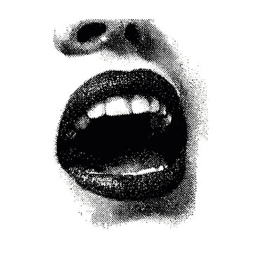 Dark, indistinct shape with blurred edges against a black backdrop