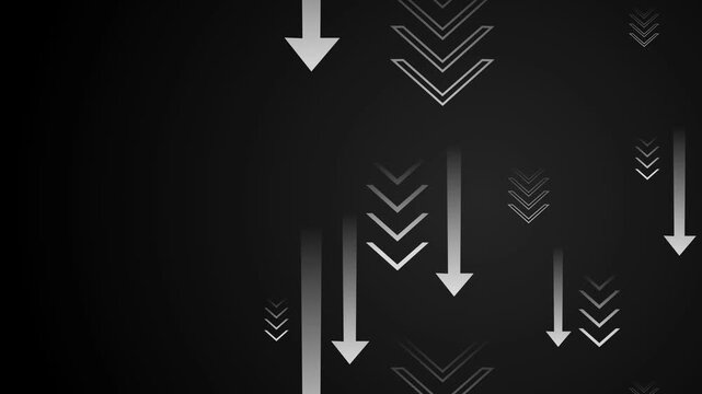 Abstract background with multiple downward arrows modern minimal design animation