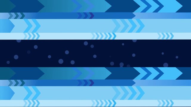 Abstract geometric background with layered horizontal arrows animation