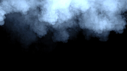 Naklejka premium Fog and mist effect on black background. Smoke texture overlays. Design element.