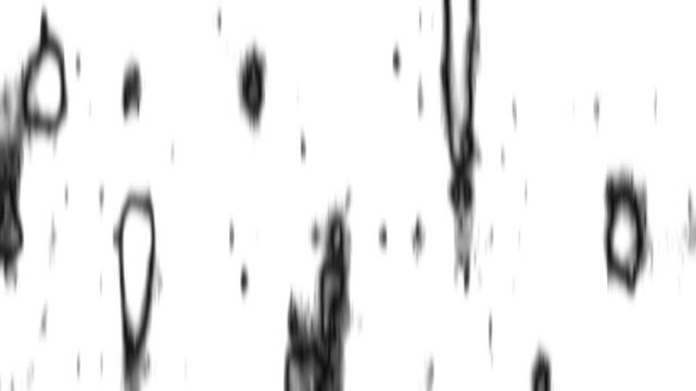 Black ink blot Splatter spray animation isolated on white background.. 4k video...!