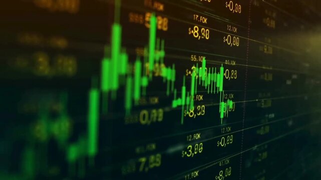 Detailed Stock Market Price Chart Animation Frame Analysis from Video