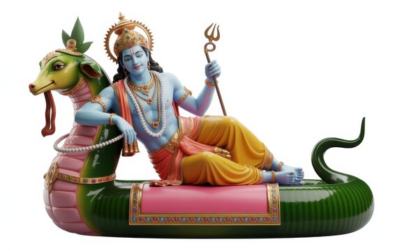 Devshayani Ekadashi isolated on background, Generative ai.