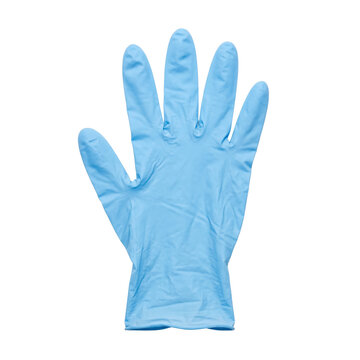Blue nitrile disposable medical protective safety glove
