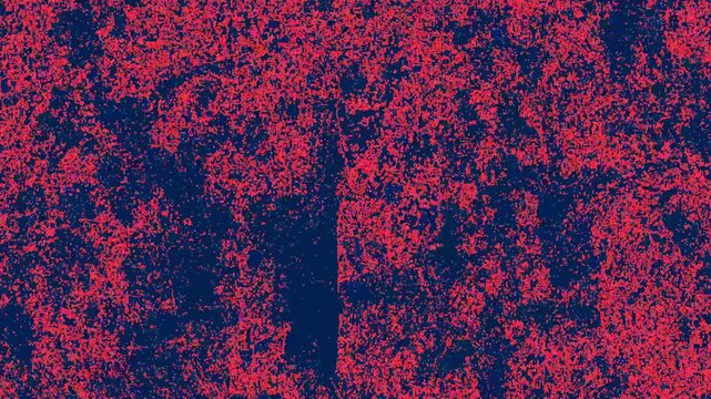 Red blue abstract mottled grainy spotted texture pattern artistic digital dark background suitable for graphic design projects or artistic overlays.