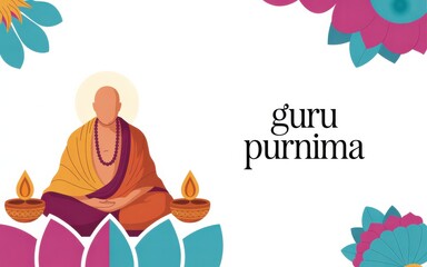 Obraz premium Guru Purnima, Generative ai