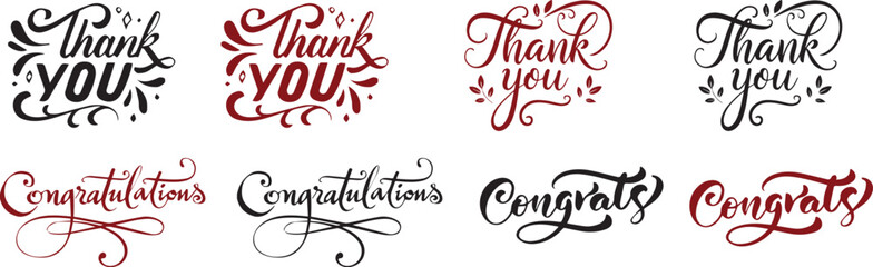 Elegant calligraphy phrases for greeting cards © Rujina