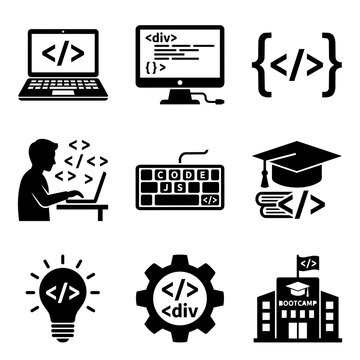 Coding and Software Development Icon Set