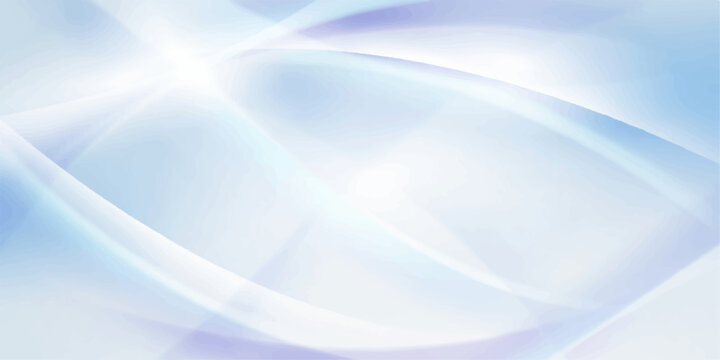 Abstract soft light blue and white wave background, with gentle curves and soft glows, creating a serene and elegant feel for a modern design.