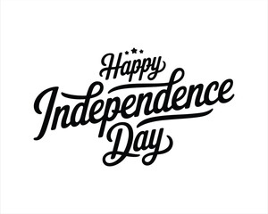 Happy Independence Day typography.  Happy Independence Day 4th of July  © mir nahid