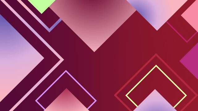 Abstract geometric pink and red diamond background animation