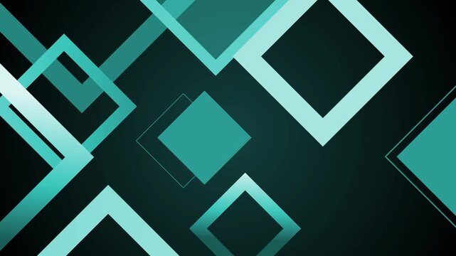 Abstract geometric squares shape background animation