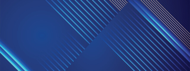 Obraz premium Professional Presentation Template, Clean Dark Cyan Blue Abstract Graphic Vector for Tech Header.